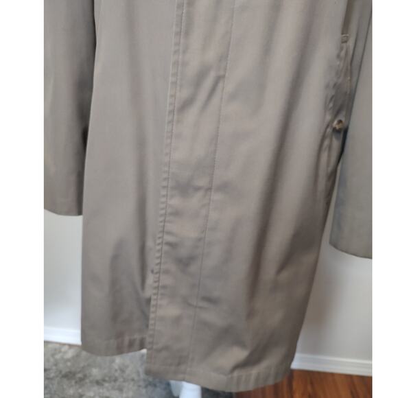London Fog Vintage Men's Size 40 Tan Trench Coat w/ Zip Removable Liner - Picture 8 of 16
